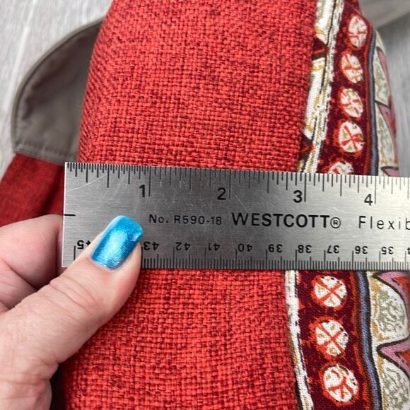 Sage & Harper Women's Multi Media Medium Crossbody Bag Red and Tan - Picture 13 of 16